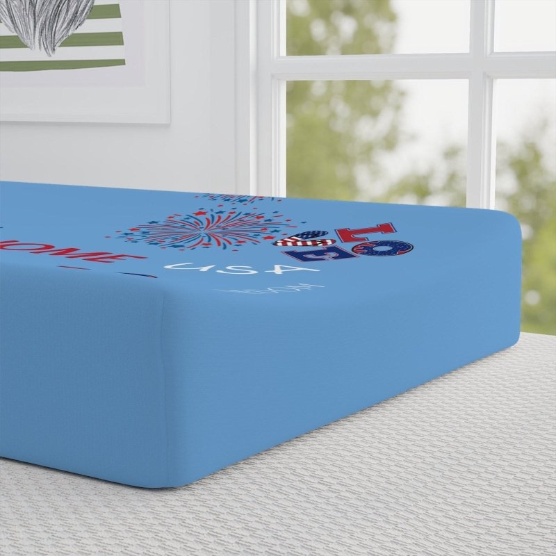 Patriotic Baby Changing Pad Cover - USA Freedom Love Theme - Hands & Toes