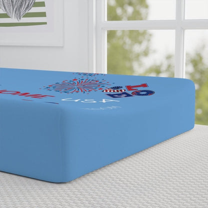 Patriotic Baby Changing Pad Cover - USA Freedom Love Theme - Hands & Toes