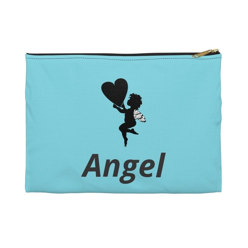 Personalizable Accessory Pouch Cute Heart Angel Accessory Bag, Gift for Kids & Loved Ones - Hands & Toes
