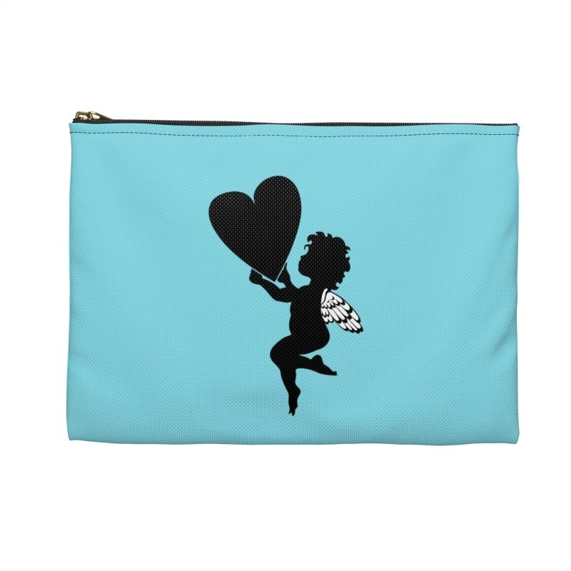 Personalizable Accessory Pouch Cute Heart Angel Accessory Bag, Gift for Kids & Loved Ones - Hands & Toes