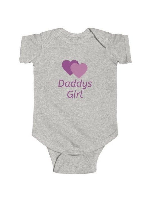 Personalize Infant Bodysuit — Daddys Girl Name Newborn Onesie - Hands & Toes