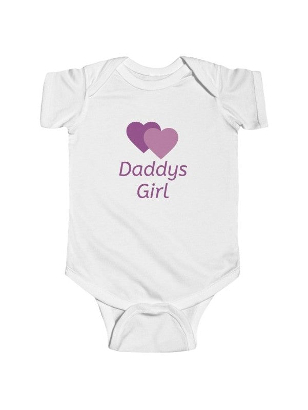 Personalize Infant Bodysuit — Daddys Girl Name Newborn Onesie - Hands & Toes
