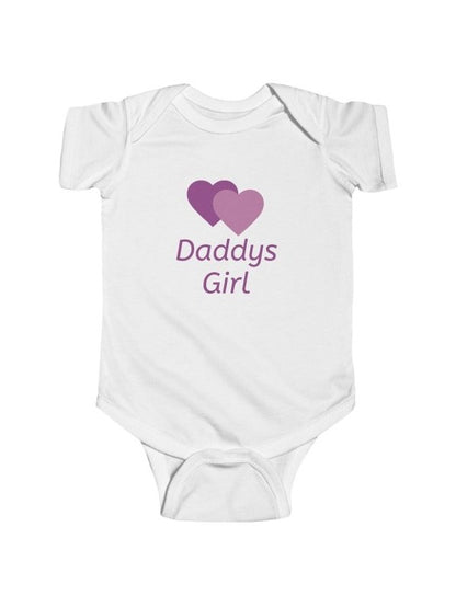 Personalize Infant Bodysuit — Daddys Girl Name Newborn Onesie - Hands & Toes