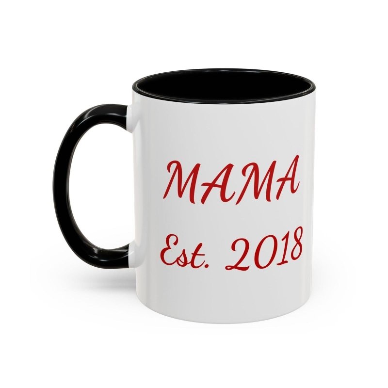 Personalize Mama/Papa Established Mug Christmas Reindeer Accent Coffee Mug – "Merry Christmas" Holiday Gift (11/15oz) - Hands & Toes