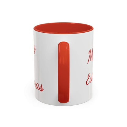 Personalize Mama/Papa Established Mug Christmas Reindeer Accent Coffee Mug – "Merry Christmas" Holiday Gift (11/15oz) - Hands & Toes