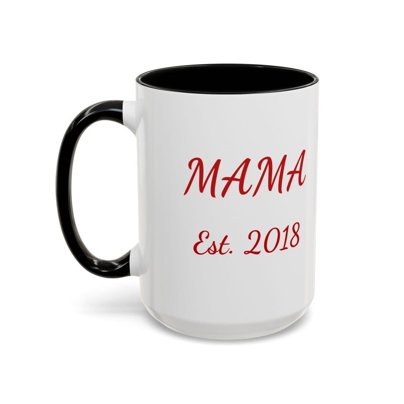 Personalize Mama/Papa Established Mug Christmas Reindeer Accent Coffee Mug – "Merry Christmas" Holiday Gift (11/15oz) - Hands & Toes