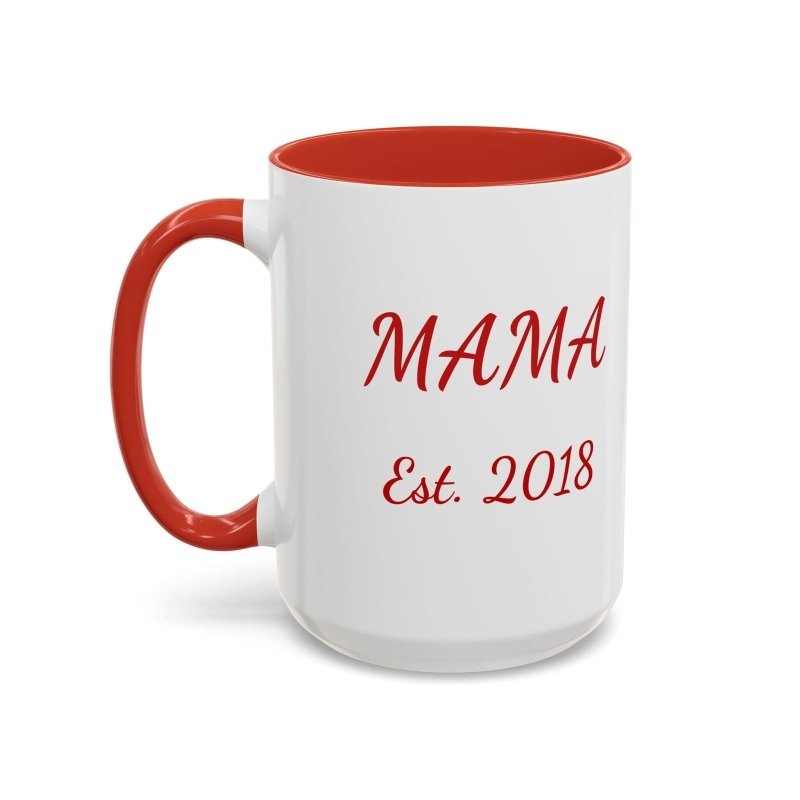 Personalize Mama/Papa Established Mug Christmas Reindeer Accent Coffee Mug – "Merry Christmas" Holiday Gift (11/15oz) - Hands & Toes