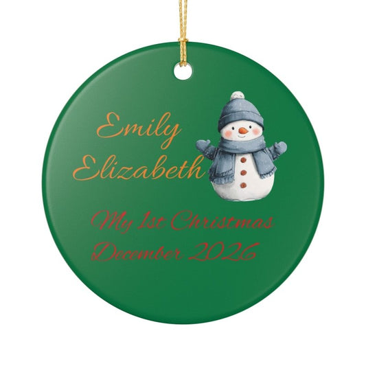 Personalized Heart Ceramic Ornament – "Emily I Love You" Valentine Keepsake
