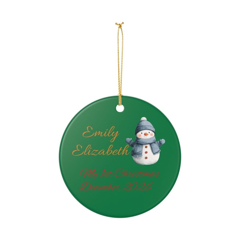 Personalized Heart Ceramic Ornament – "Emily I Love You" Valentine Keepsake