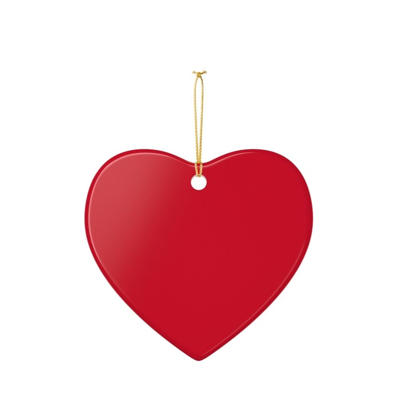 Personalized Heart Ceramic Ornament – "Emily I Love You" Valentine Keepsake