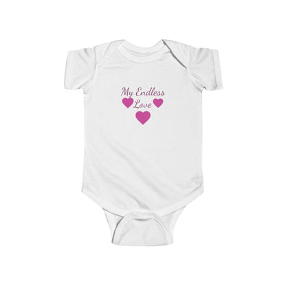 Personalized Name heart onesies Bodysuit - Pink Heart with Name (e.g., Lily) - Hands & Toes