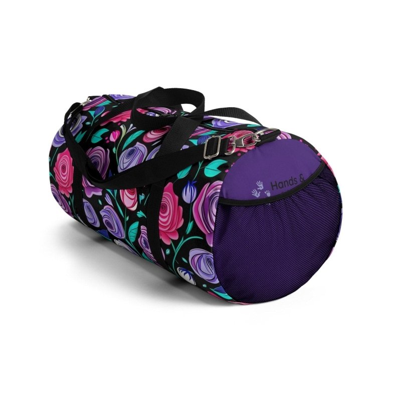 Purple Roses Hands and Toes Duffel Hospital Bag