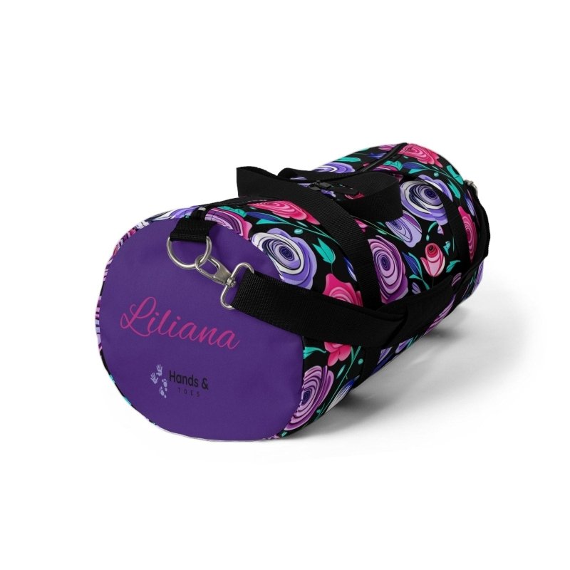 Purple Roses Hands and Toes Duffel Hospital Bag