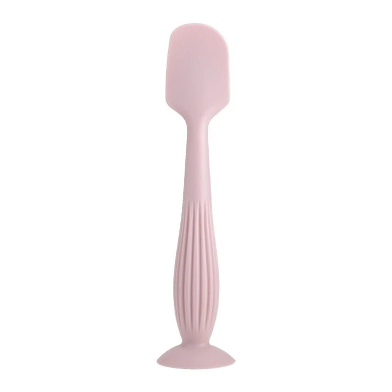 Soft Silicone Diaper Cream Spatula Portable Handheld Scraping Spoon with Suction Base for Gentle Baby Skin Care - Hands & Toes