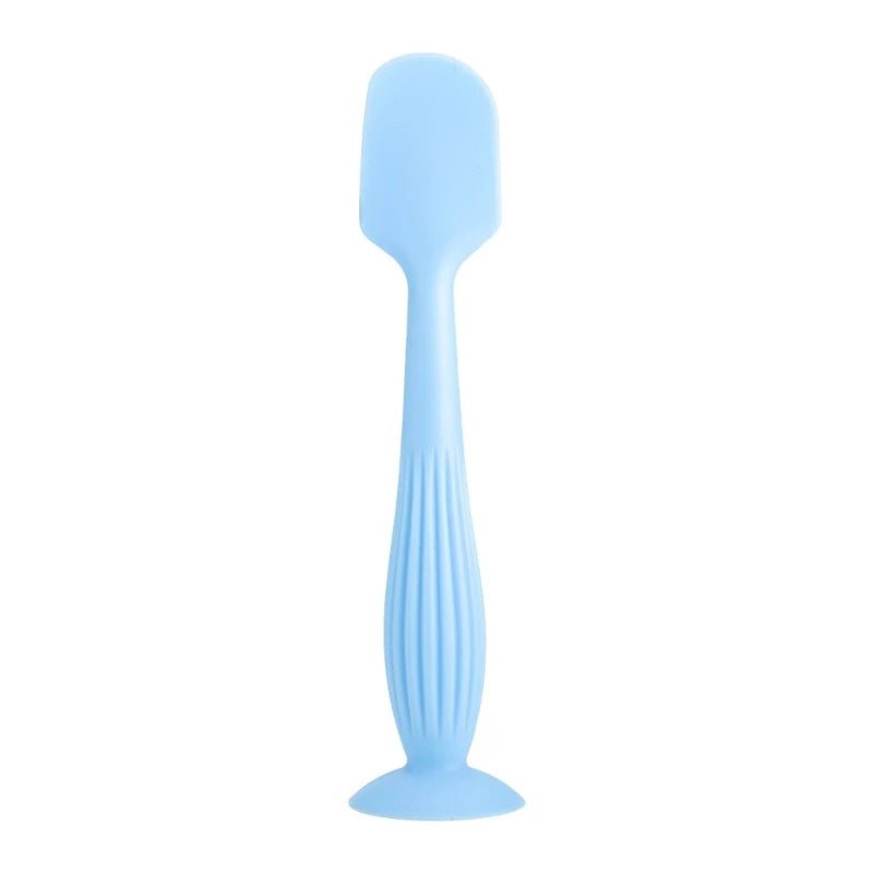 Soft Silicone Diaper Cream Spatula Portable Handheld Scraping Spoon with Suction Base for Gentle Baby Skin Care - Hands & Toes