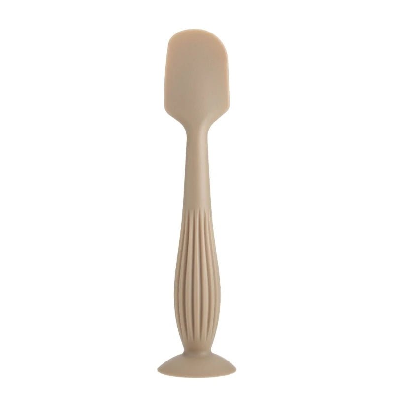 Soft Silicone Diaper Cream Spatula Portable Handheld Scraping Spoon with Suction Base for Gentle Baby Skin Care - Hands & Toes