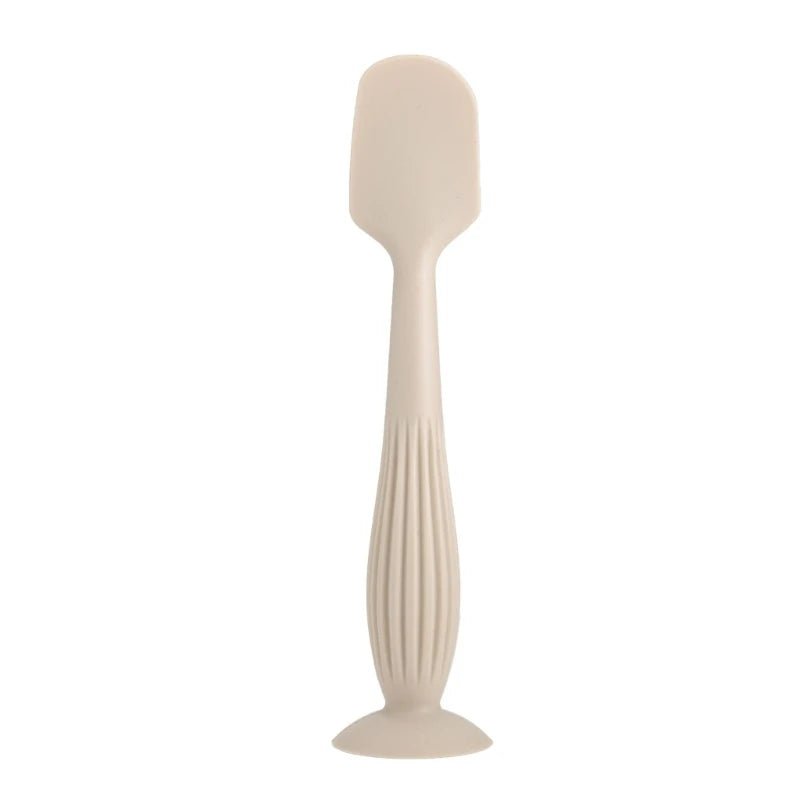 Soft Silicone Diaper Cream Spatula Portable Handheld Scraping Spoon with Suction Base for Gentle Baby Skin Care - Hands & Toes