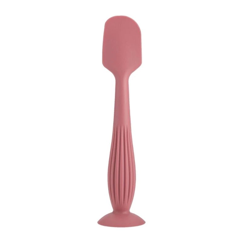Soft Silicone Diaper Cream Spatula Portable Handheld Scraping Spoon with Suction Base for Gentle Baby Skin Care - Hands & Toes