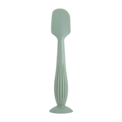 Soft Silicone Diaper Cream Spatula Portable Handheld Scraping Spoon with Suction Base for Gentle Baby Skin Care - Hands & Toes