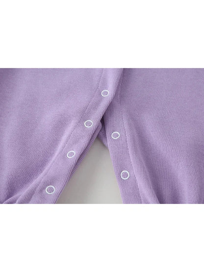 Spring Purple Baby Girls Clothes Romper Sweet Purple Daisy - Hands & Toes