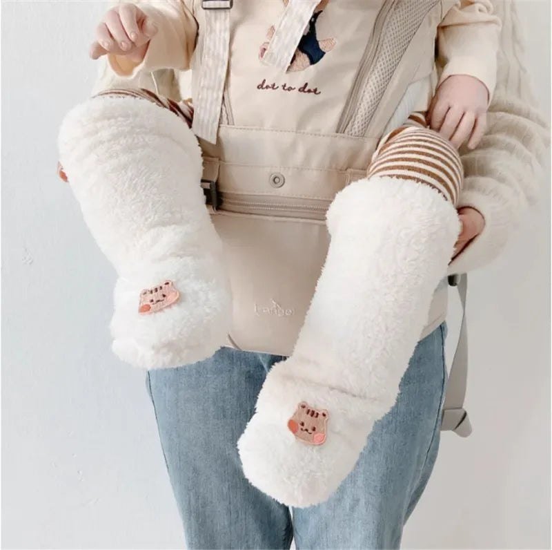 Winter Baby Socks Thick Warm Long Socks for Toddler White Autumn Winter PlushKnee Newborn Anti Slip Floor Socks Baby Accessories - Hands & Toes