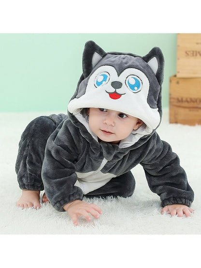 Animal Zip Up Jumpsuits