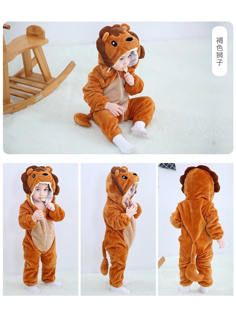 Animal Zip Up Jumpsuits