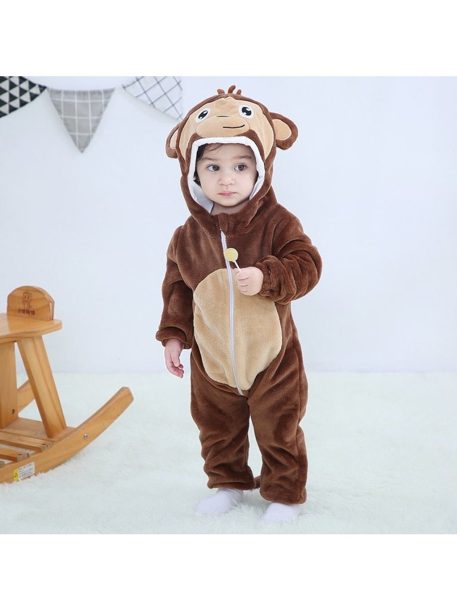 Animal Zip Up Jumpsuits