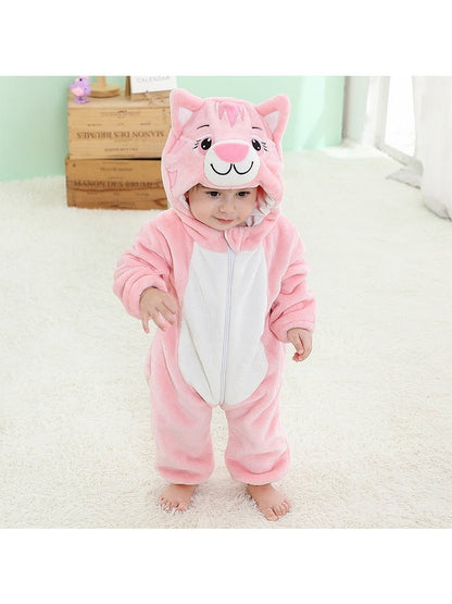 Animal Zip Up Jumpsuits