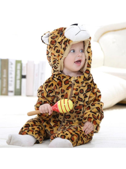 Animal Zip Up Jumpsuits