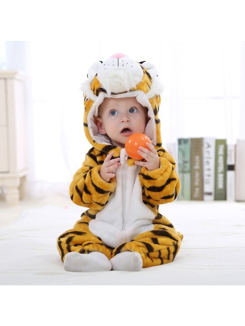 Animal Zip Up Jumpsuits