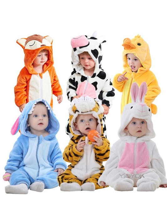 Animal Zip Up Jumpsuits