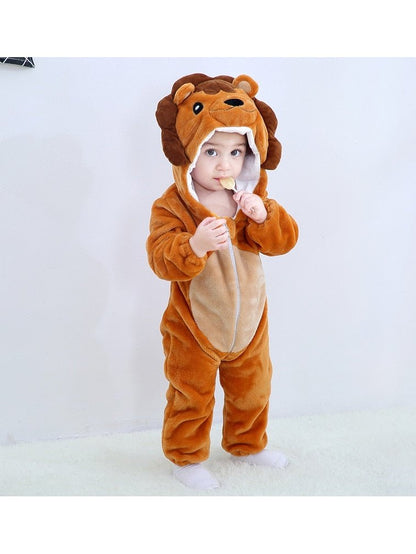 Animal Zip Up Jumpsuits