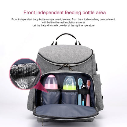 Thermal Bottle Warmer Diaper Bag Backpack