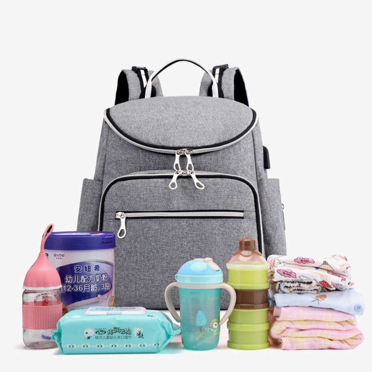 Thermal Bottle Warmer Diaper Bag Backpack