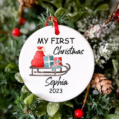 Personalized Christmas Baby Ornament