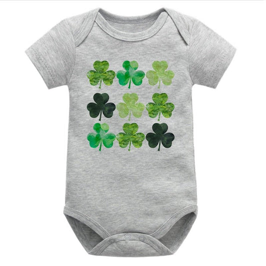 St. Patrick's Day Newborn Onsies Shamrocks